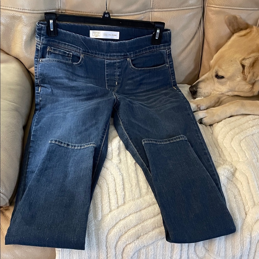 Signature by Levi Strauss Dark Blue Women's Straight Leg Jeans